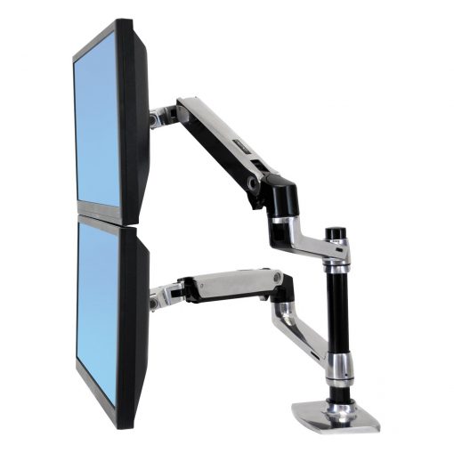 Ergotron 45-248-026 Dual Mounting Arm for Flat Panel Display - Up to 24" Screens