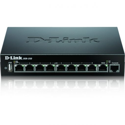 D-Link DSR-250 8-Port Gigabit VPN Router with Dynamic Web Content Filtering