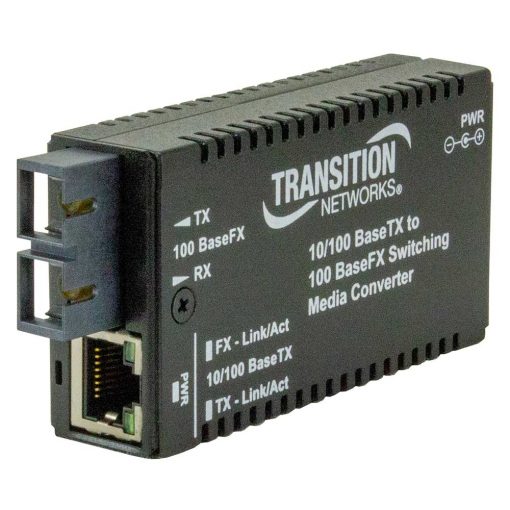 Transition Networks Mini M/E-PSW-FX-02SC Media Converter MEPSWFX02SCNA