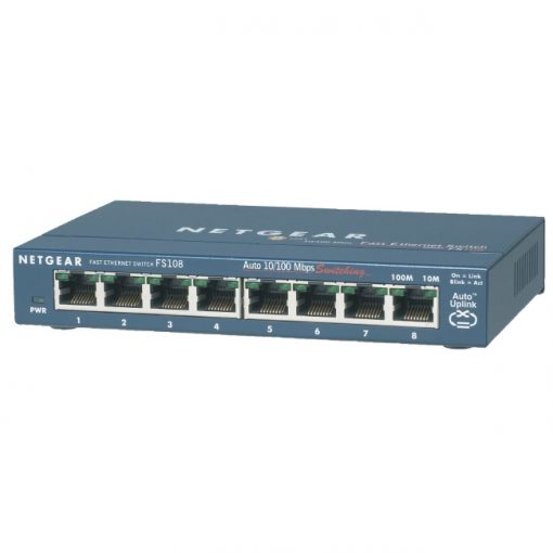 NETGEAR ProSafe FS108 8-Port Fast Ethernet Switch with 4 PoE Ports (56W Budget)