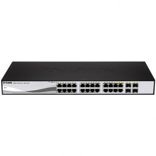 D-Link DGS-1210-28P 28-Port PoE Gigabit Web Smart Switch w/ 4 Gigabit SFP Ports