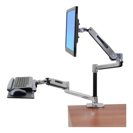 Ergotron WorkFit-LX Desk Mount for Flat Panel Display Keyboard Mouse 45405026