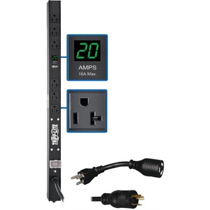 Tripp Lite 24" Vertical 1.9kW Single-Phase Metered 6 Outlet PDU w/ 5-20P adapter