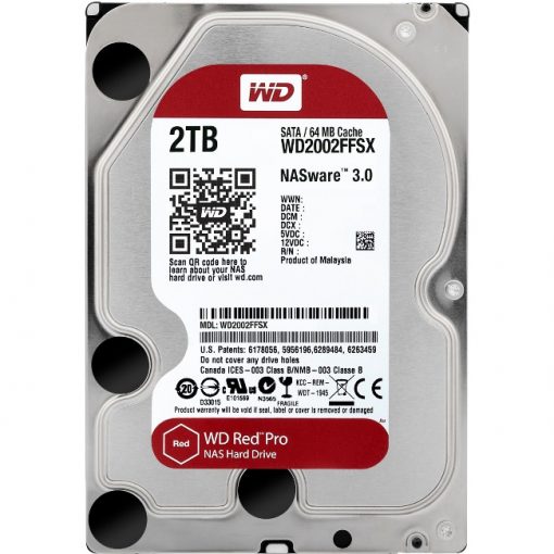 WD Red Pro 2TB 3.5" SATA 7200rpm Internal Hard Drive - 64MB Buffer