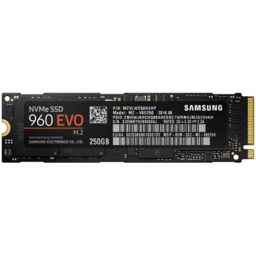 Samsung 960 EVO MZ-V6E250BW 250GB PCI Express M.2 Internal Solid State Drive
