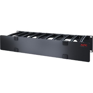APC Horizontal Cable Manager - Cable Manager - Black - 2U Rack Height