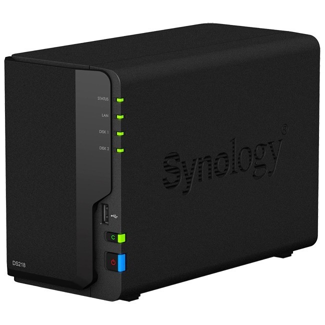 Synology DiskStation DS218 Realtek 1.40GHz 2 x HDD Supported 24TB 2GB