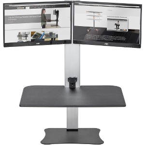 Victor High Rise Collection DC450 Dual 25" Monitor Sit/Stand Workstation
