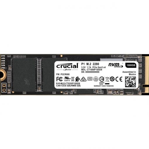 Crucial P1 1TB 3D NAND NVMe PCIe M.2 Solid State Drive CT1000P1SSD8