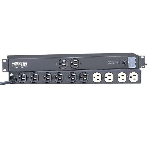 Tripp Lite Isobar 1U 12-Outlet (15A) Network Server Surge Protector, 3840 Joules