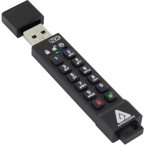 Apricon Aegis Secure Key 3NX 256-Bit AES XTS 64GB USB 3.0 Flash Drive