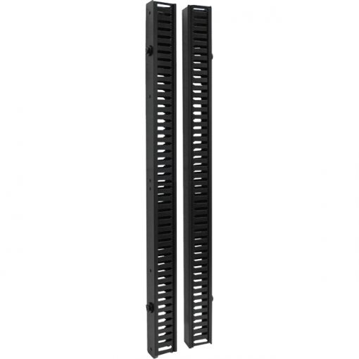Tripp Lite Rack Enclosure Cabinet 6ft VRT Cable Manager Dbl Finger Duct - Black