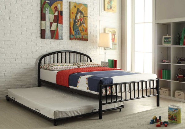 Acme Furniture Cailyn Black Full Trundle Bed