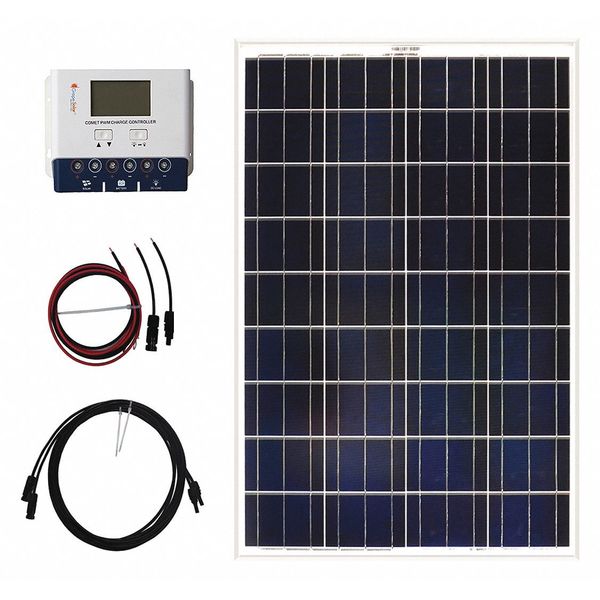 GRAPE SOLAR Solar Panel Kit, 100W, 5.56A, 18VDC