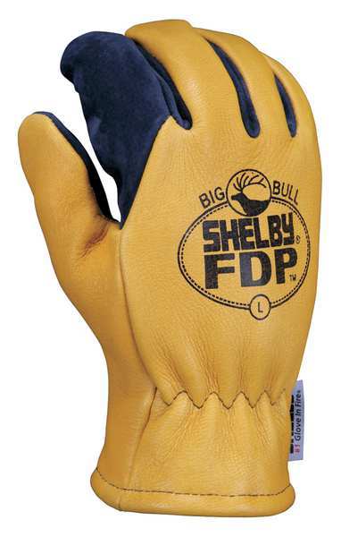 SHELBY Firefighters Gloves, XL, Bl/Gld, PR