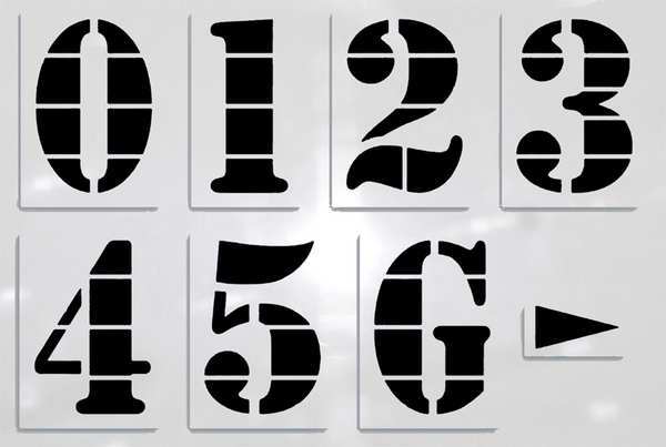 C.H. HANSON Stencil, Football Numerals - 1dealsock