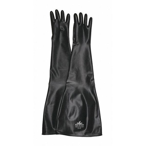 MCR Chemical Resistant Gloves, L Size, Blk, PR
