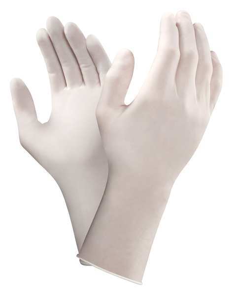 ANSELL Disposable Gloves Polyisoprene Powder Free White 200 PK