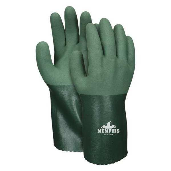MCR SAFETY Chemical Resistant Gloves, Nitrile, S, 12"L, 12 pk.