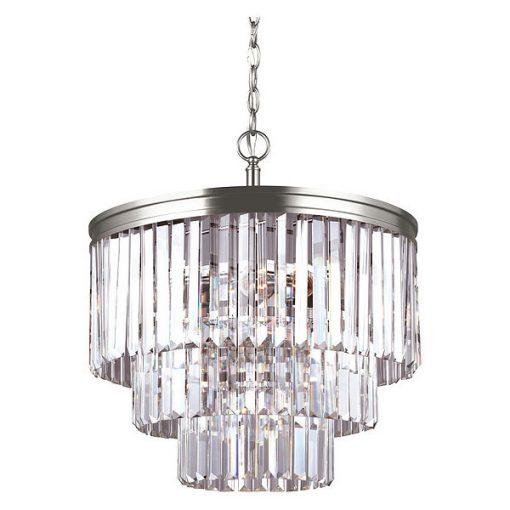 SEA GULL Four Light Chandelier, Antique Brushed Ni