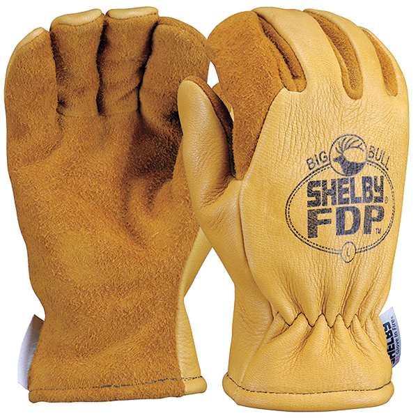 SHELBY Firefighters Gloves, S, Lthr, PR
