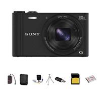 Sony Cyber-shot DSC-WX350 Digital Camera, Black With Premium Accessory Bundle